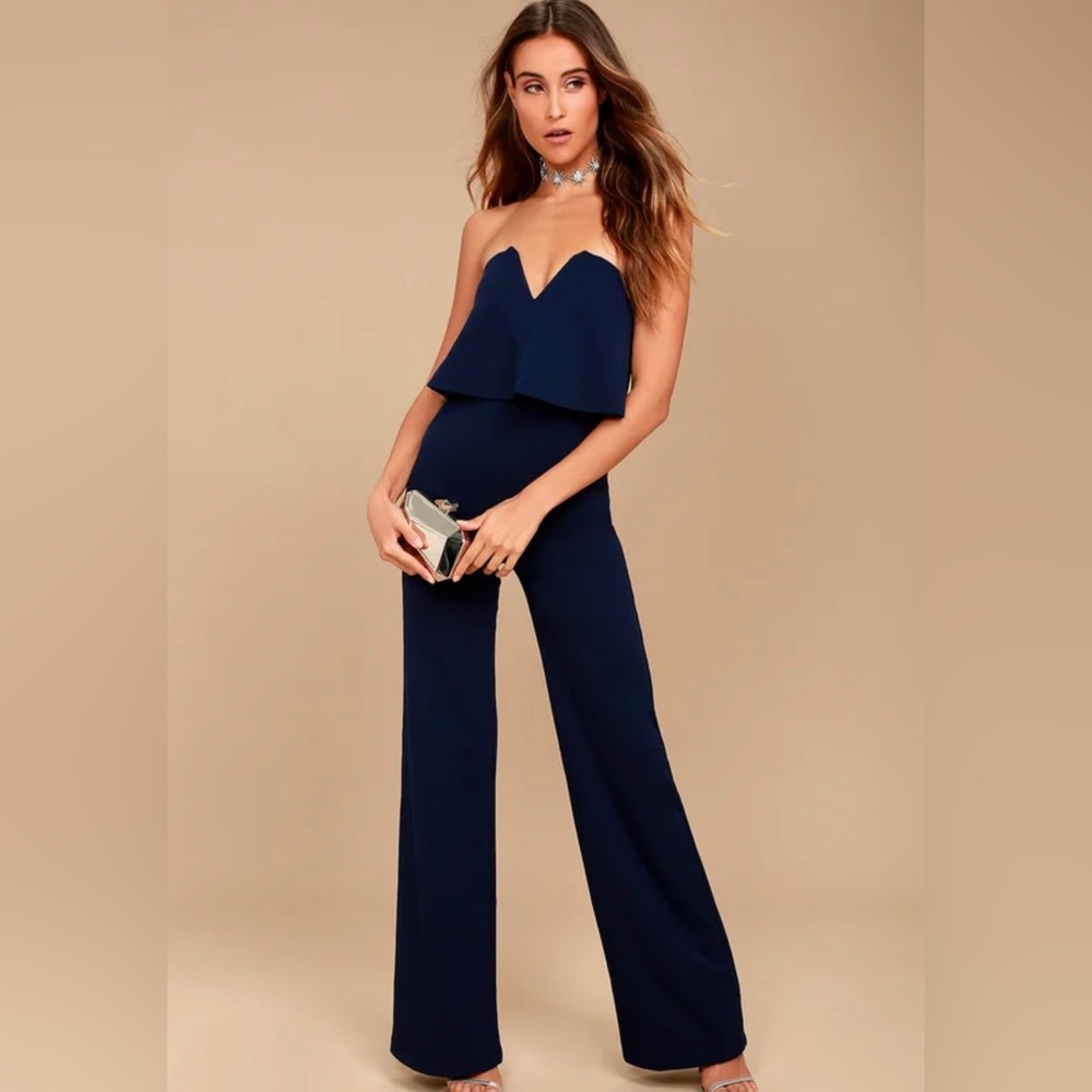 Lulus royal blue jumpsuit